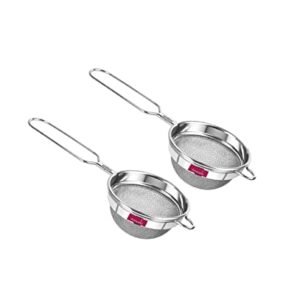 Amanda Stainless Steel Tea & Coffee Strainer | Set of 2 | 304 Food Grade