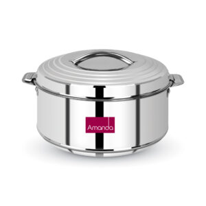 Amanda Stainless Steel Casserole with Lid | Food Serving & Storage Container | 1000 ML, 2000 ML, 3000 ML & 4000 ML