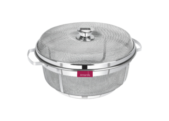 Amanda Stainless Steel Deluxe Basket with Lid | 304 Food Grade